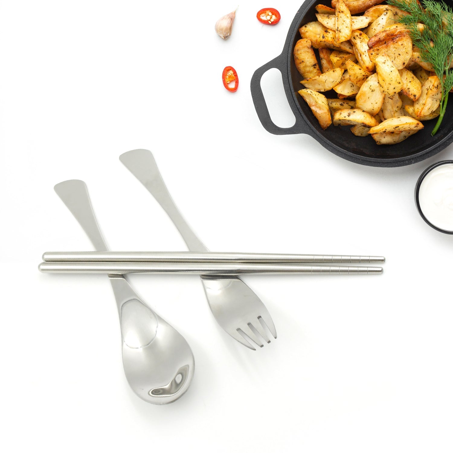 Picnic Dinner Spoon Fork Chopsticks Cutlery Tablewares Set Traveling Spoon Set High Quality Cutlery Set (4 PC / 1 Set ) Picnic Dinner Spoon Fork Chopsticks Cutlery Tablewares Set Traveling Spoon Set High Quality Cutlery Set (4 PC / 1 Set )